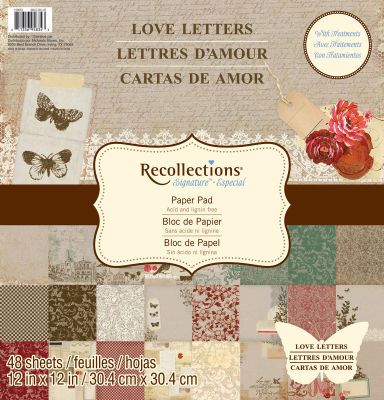 DCWV - 12" x 12" Paper Pack - Recollections - Love Letters