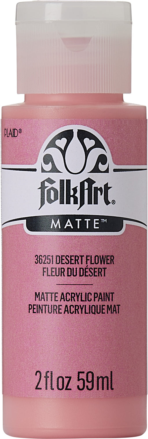 FolkArt Matte Acrylic Paint 2oz-Desert Flower