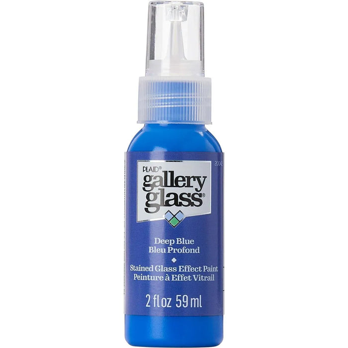 FolkArt Gallery Glass Paint 2oz- Deep Blue