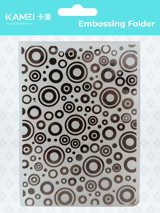 Kamei - 4"x6" Embossing Folder - Circles 4 x 6 inch