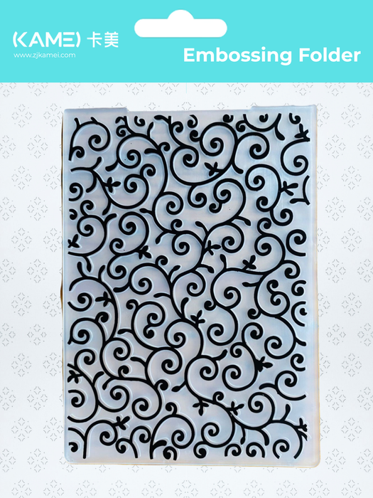 Kamei - 4"x6" Embossing Folder - Swirl
