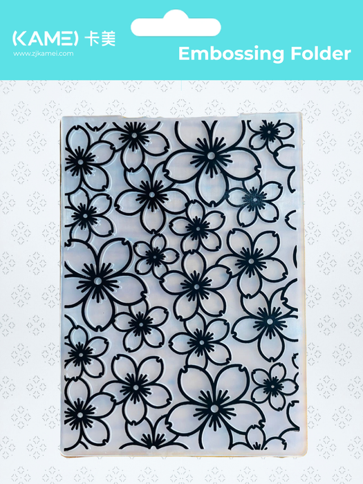 Kamei - 4"x6" Embossing Folder -Flower Mix