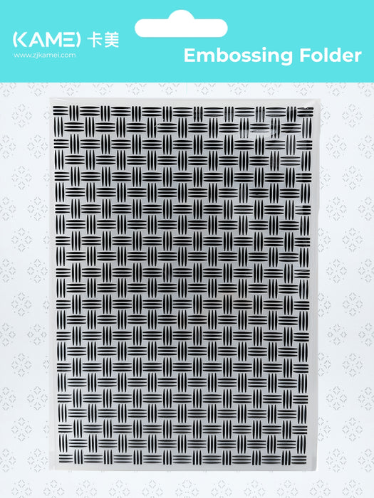 Kamei - 5"x7" Embossing Folder - Basket Weave