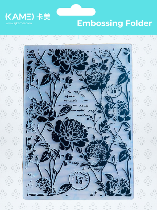 Kamei - 5"x7" Embossing Folder - Rose