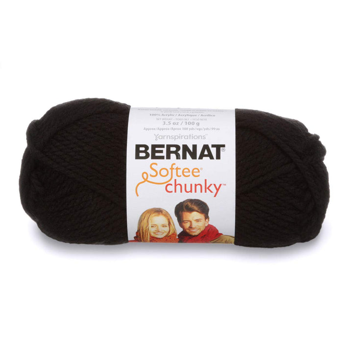 Bernat Softee Chunky Yarn-Black