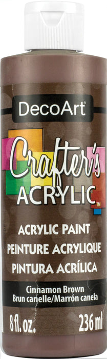 DecoArt Crafter's Acrylic All-Purpose Paint 8oz-Cinnamon Brown