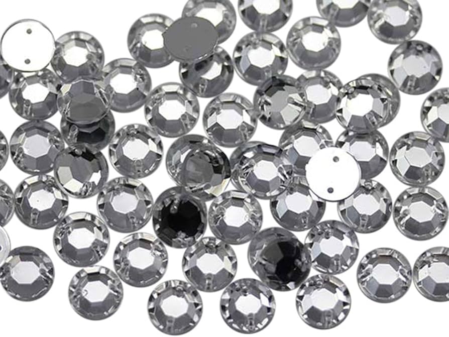 Pebbles - Flatback Sew on Rhinestones - Clear - 6mm