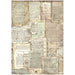 Stamperia Rice Paper Sheet A4-Vintage Library Book Pages