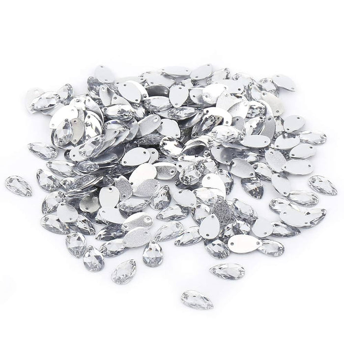 Balt - Flatback Sew on Rhinestones Tear Drop - Clear - 7mm