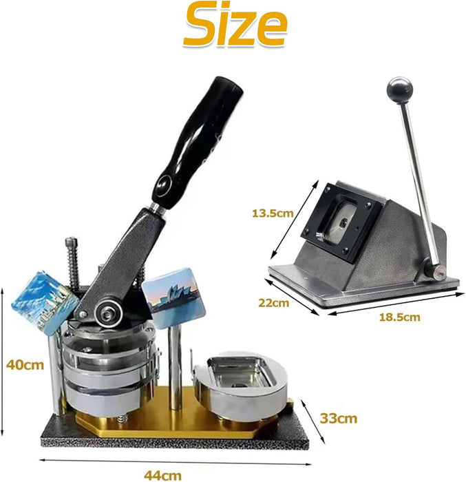 Fridge Magnet and Badge Machine with Cutter - 50mm x 50mm Plus Extra Refills