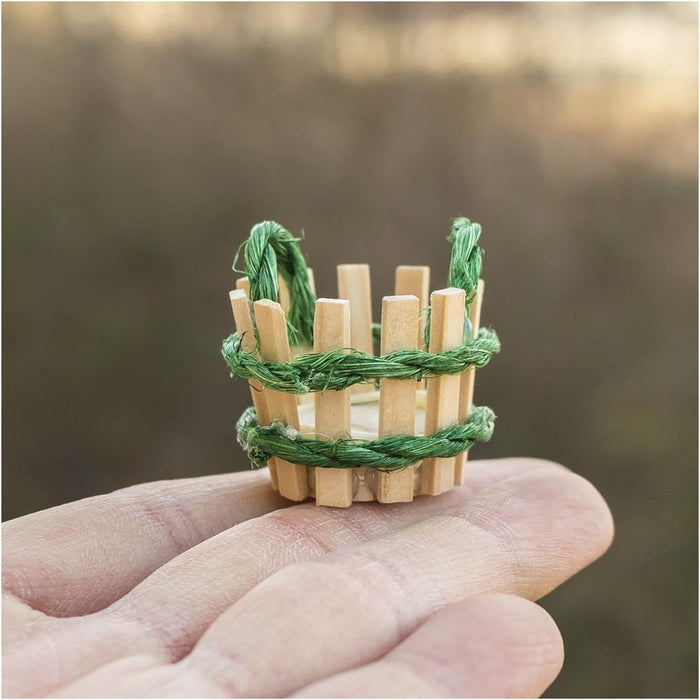 Darice Timeless Minatures Slatted Basket Decoration 1-in