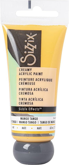 Sizzix - Effectz Creamy Matte Acrylic Paint - Mango Tango 60ml