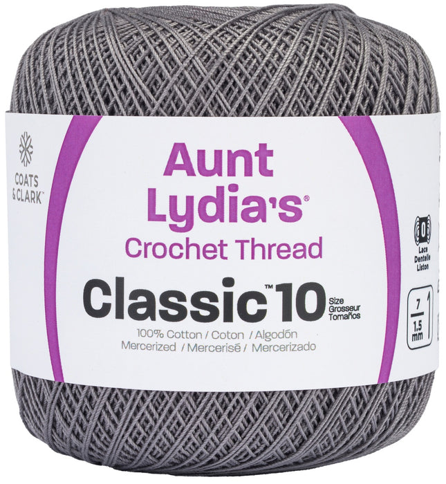 Aunt Lydia's Classic Crochet Thread Size 10-Stone