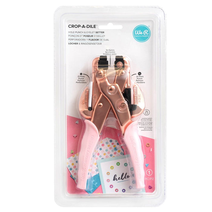We R - Crop-A-Dile Hole Punch & Eyelet Setter Rose Gold
