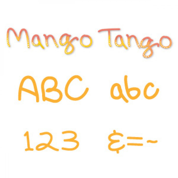 Sizzix - Sizzlits - Alphabet Set 35 Dies - Mango Tango