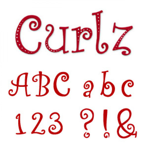 Sizzix - Sizzlits - Alphabet Set 35 Dies - Curlz