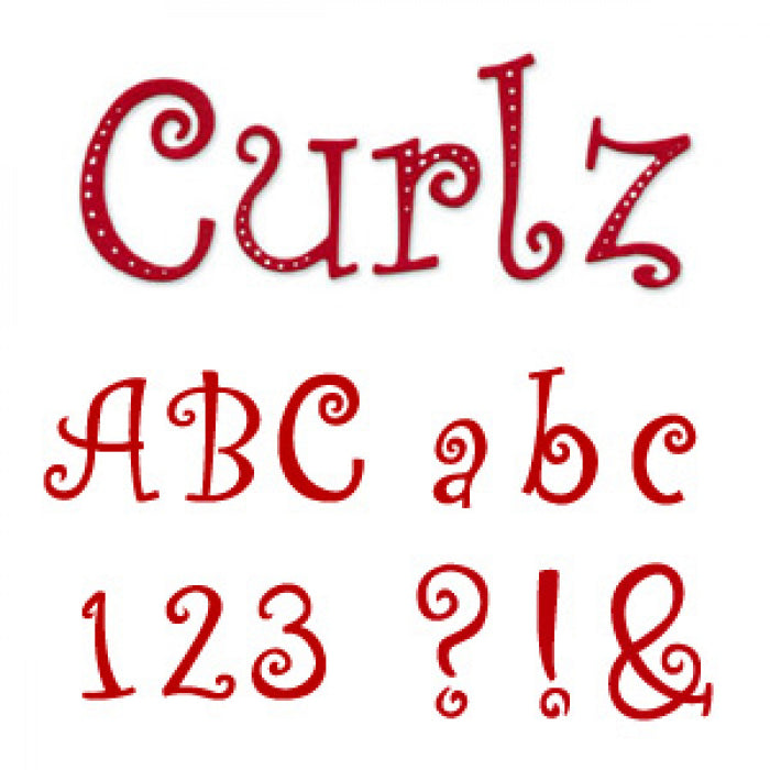 Sizzix - Sizzlits - Alphabet Set 35 Dies - Curlz