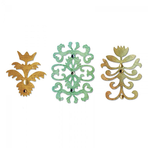 Sizzix - Sizzlits Die Set 3PK - Floral Insignia Set