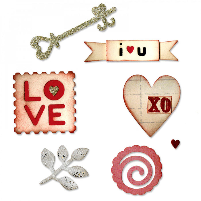 Sizzix - Sizzlits Die Set 3PK - Hearts & More Set