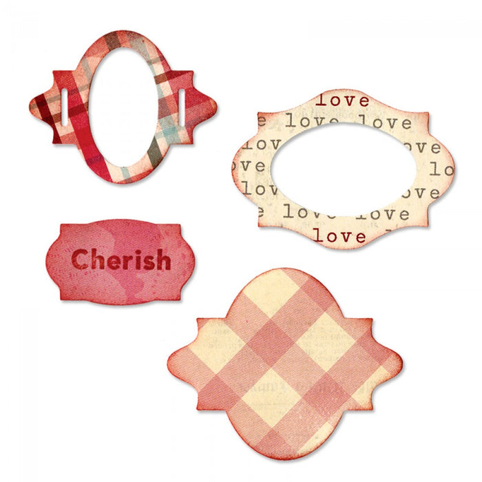 Sizzix - Sizzlits Die Set 3PK - Lovely Labels Set