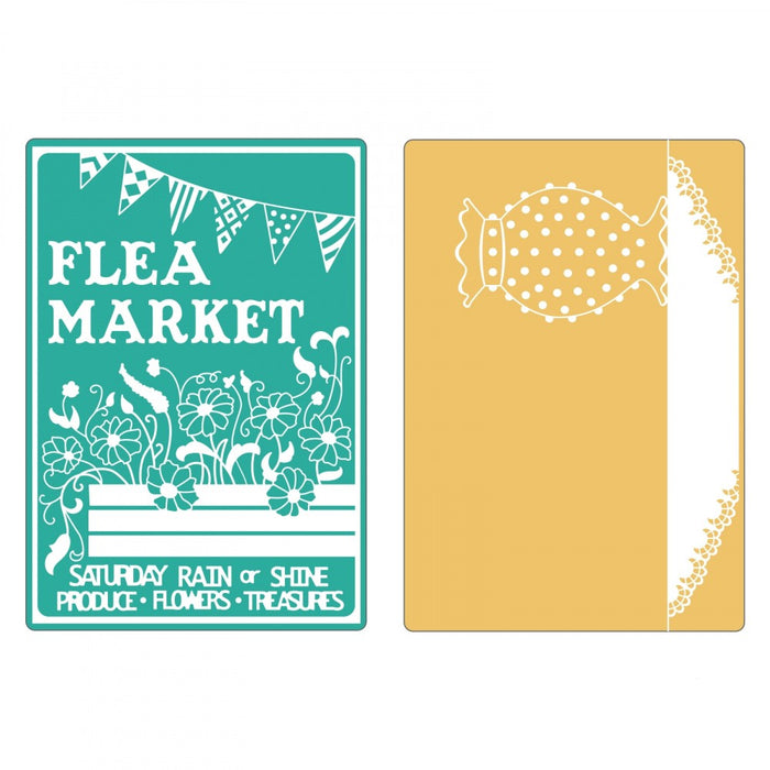 Sizzix - TFEF - 2pk - Flea Market & Hobnail Vase Set