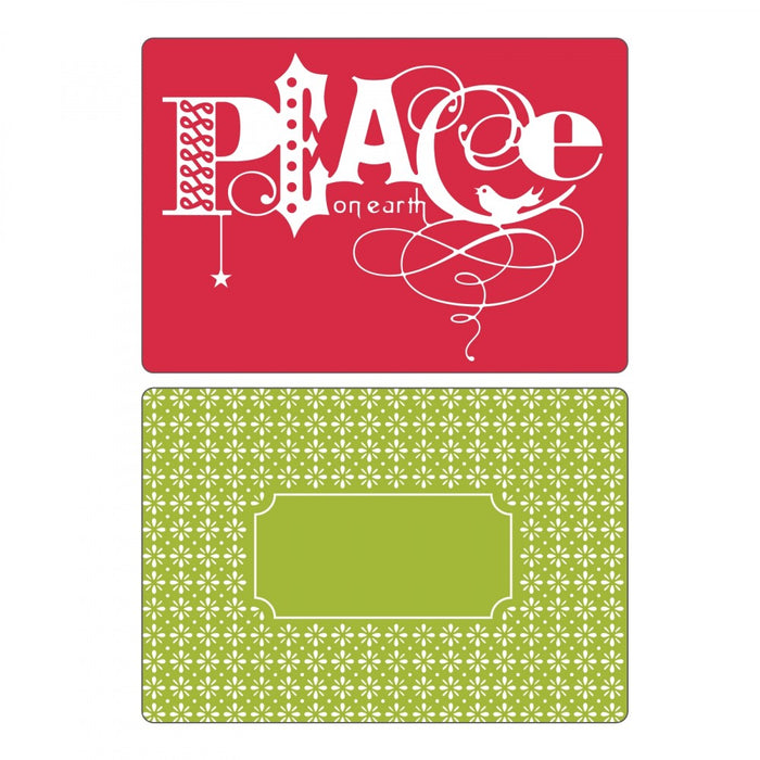 Sizzix - Embossing Folder Set 2pk - Peace Set