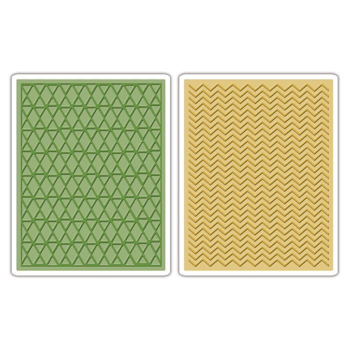 Sizzix - Tim Holtz - TFEF - 2pk - Chevron & Lattice Set