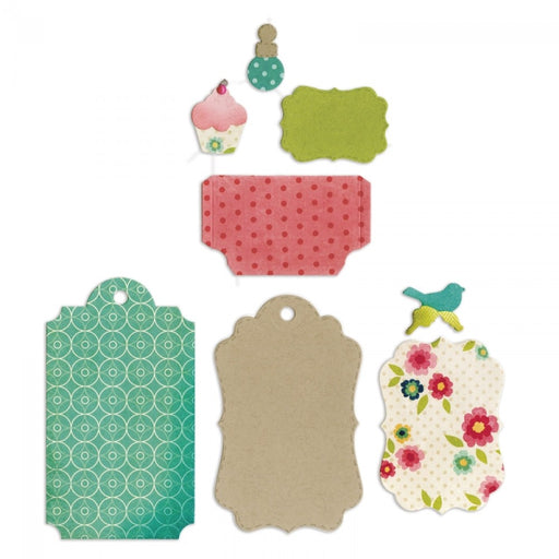 Sizzix - Thinlits Die Set 8PK w/Textured Impressions - Embossed Gift Tags