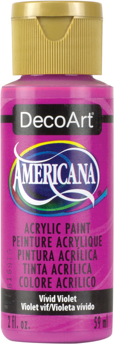 DecoArt Americana Acrylic Paint 2oz-Vivid Violet - Semi-Opaque