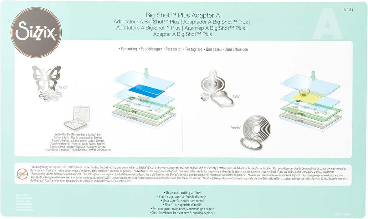 Sizzix Big Shot Plus Standard Adapter A 9"X15"