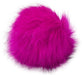 Pepperell Braiding Faux Fur Pom With Loop-Fuchsia/Black