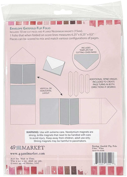 49 And Market Foundations Envelope Gatefold Flip Folio-White