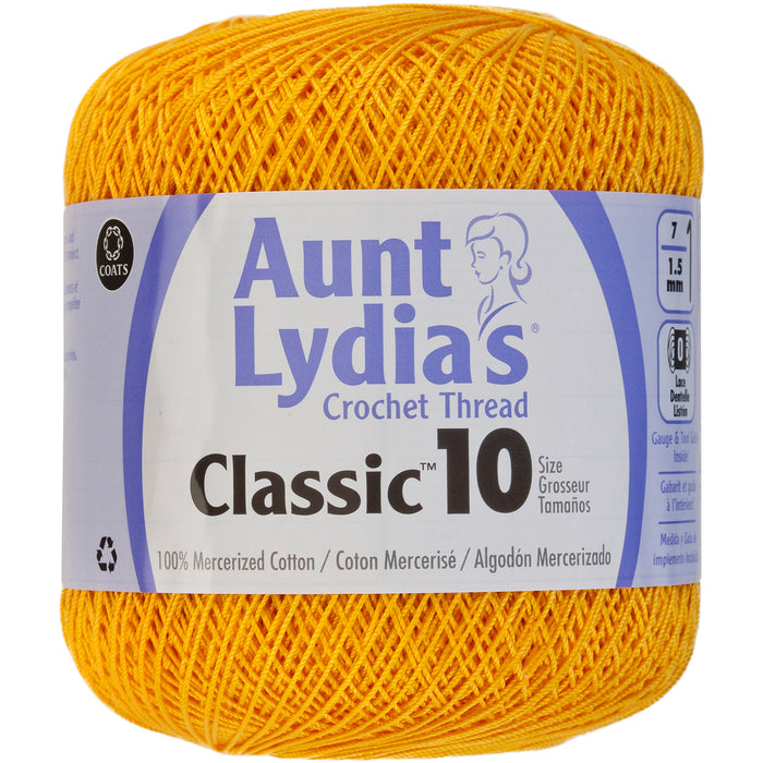 Aunt Lydia's Classic Crochet Thread Size 10-Goldenrod