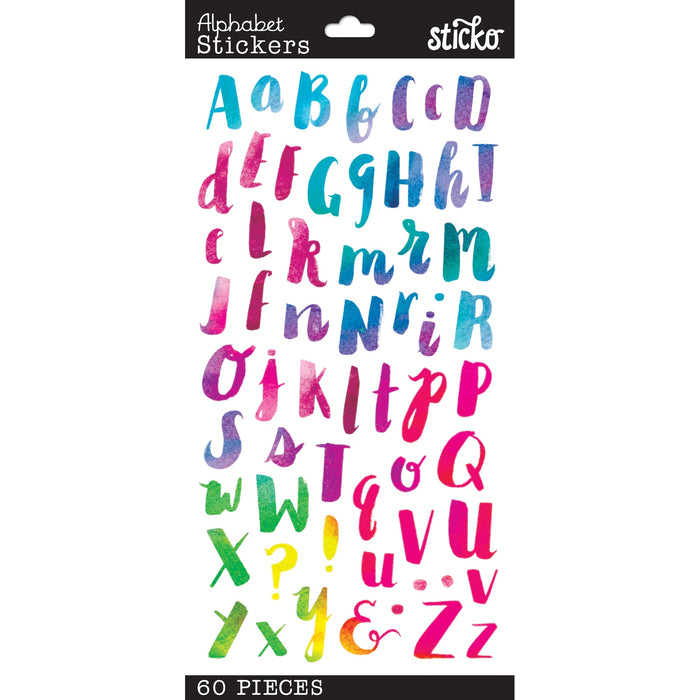 Sticko - Alphabet Stickers - Watercolor