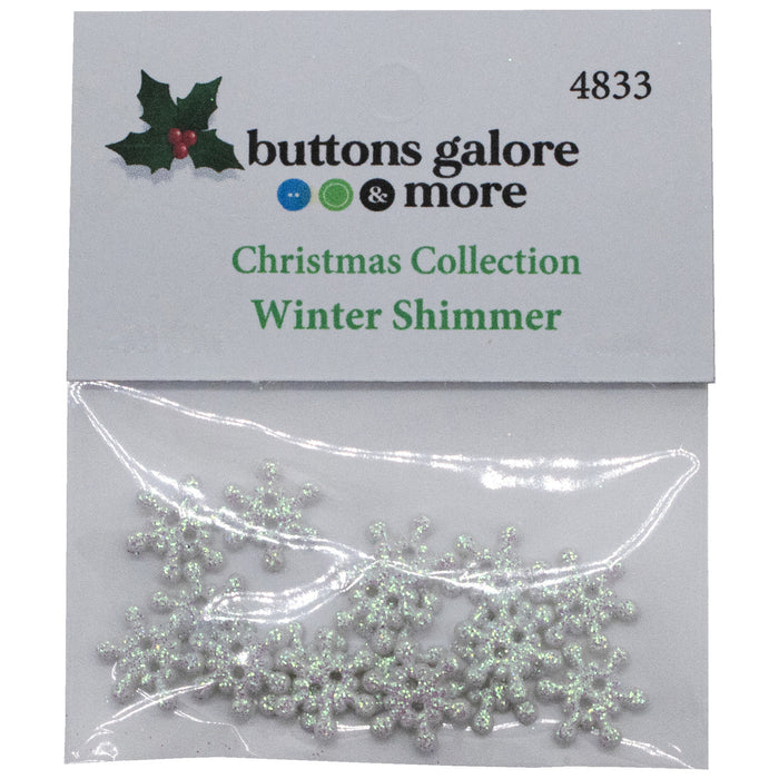 Buttons Galore Christmas Themed Buttons-Winter Shimmer 15/Pkg