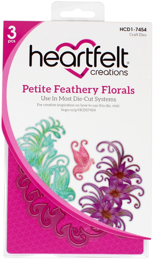 Heartfelt Creations Cut & Emboss Dies-Petite Feathery Florals