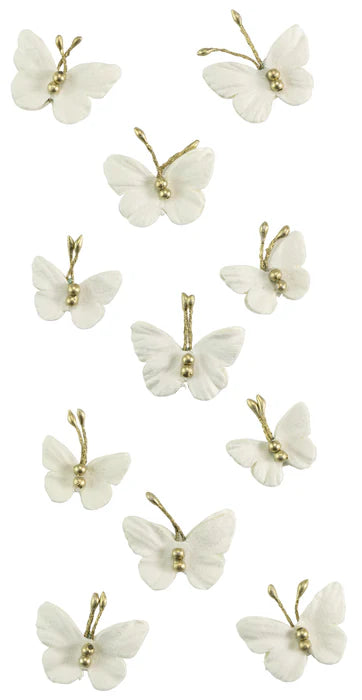 Little Birdie Pearl Butterflies 11/Pkg-Amor Mio