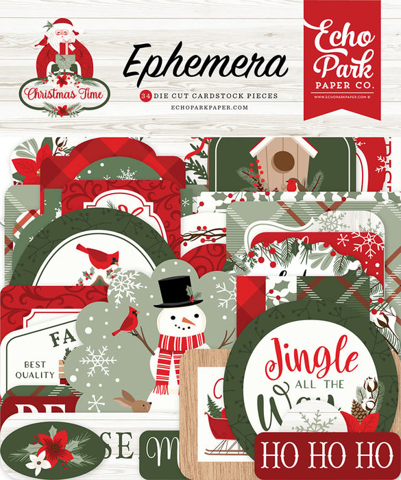 Echo Park - Christmas Time Collection - Ephemera 34pcs