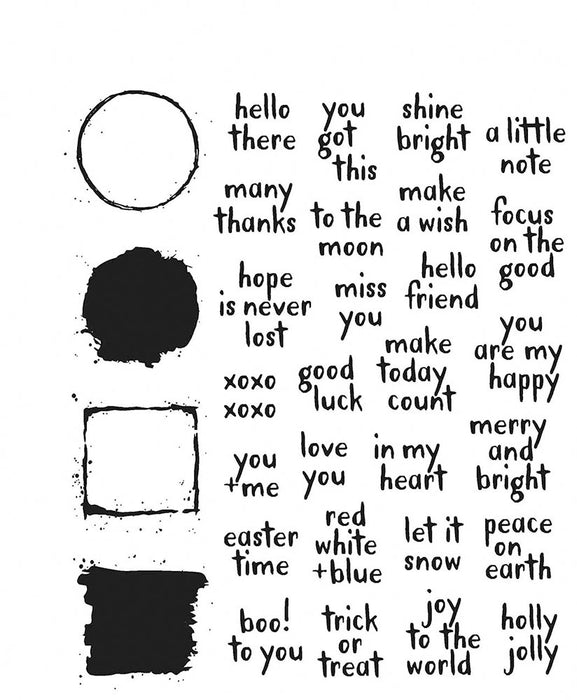 Stampers Anonymous - Tim Holtz - Cling Stamps 7"x8.5" - Note Quotes