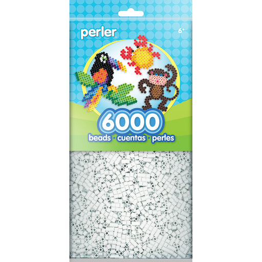 Perler Beads 6,000/Pkg-White