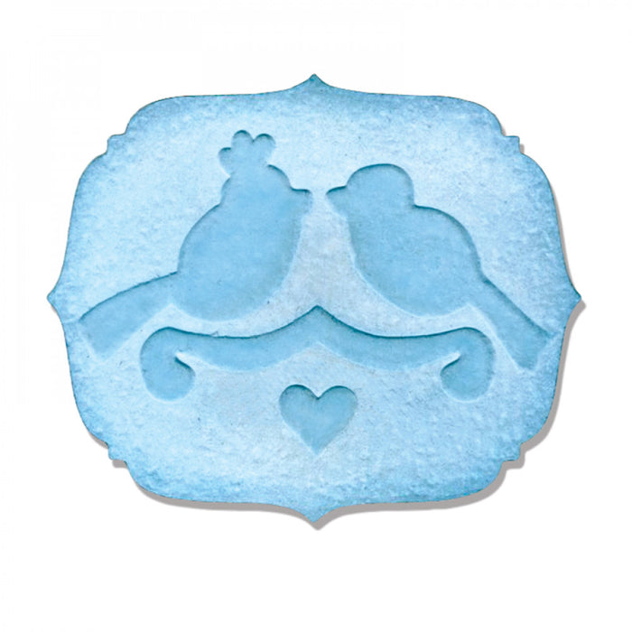 Sizzix - Embosslits Die - Label, Love Birds