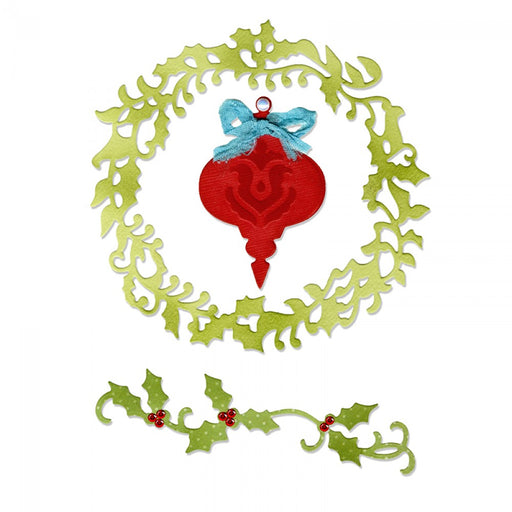 Sizzix - Thinlits Die Set 3PK - Christmas Ornament, Wreath & Vine