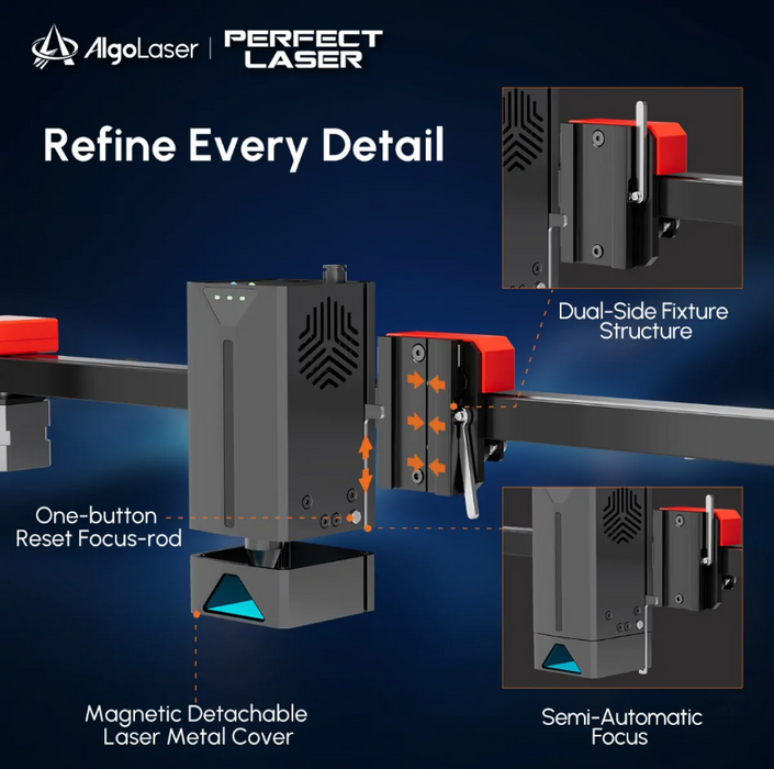AlgoLaser - Alpha 22W Laser Engraving and Cutting Machine - Starter Kit