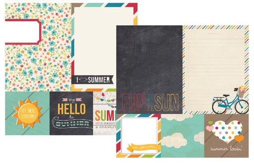 Simple Stories - 12" x 12" DS-Paper - I Love Summer Collection - Quote & Photo Mat Elements