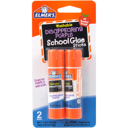 Elmer's Washable School Glue Sticks - Purple 2/Pkg-.21oz