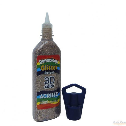 Acrilex - 3D Dimensional Glitter Paint - 35ml - Champagne