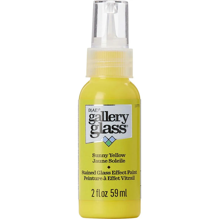 FolkArt Gallery Glass Paint 2oz- Sunny Yellow