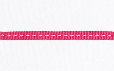 Petersham Ribbon - Stitch - Red & White (6mm x 1 Meter)