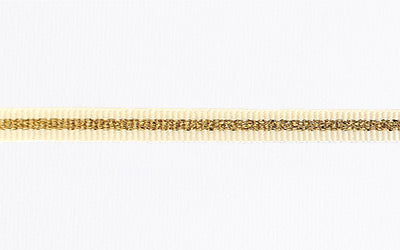 Petersham Ribbon - Striped - Light Cream / Gold Lurex (6mm x 1 Meter)