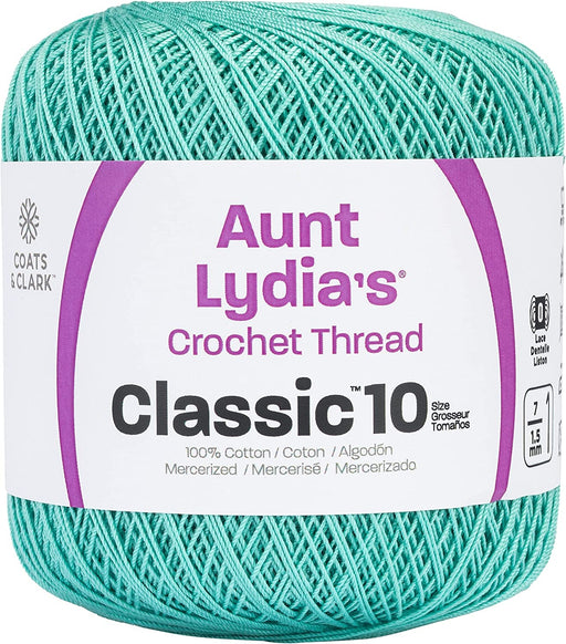 Aunt Lydia's Classic Crochet Thread Size 10-Aqua